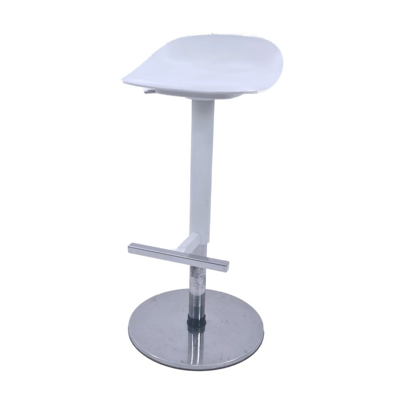 Tabouret de bar blanc réglable