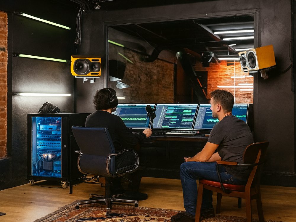 séance de mastering avec l'artiste au studio Leizart à Paris