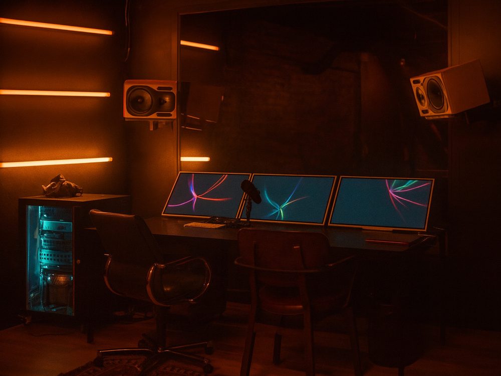 régie de mixage du studio Leizart à Paris