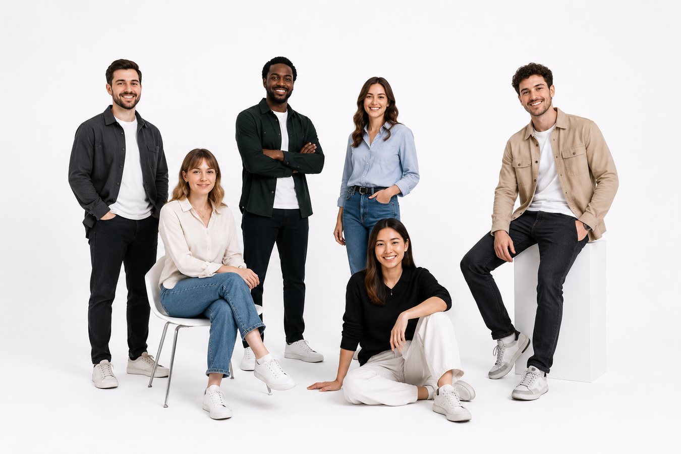 Portrait corporate d'équipe, groupe, studio Leizart Paris