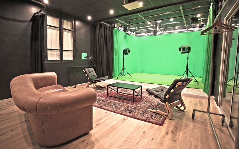 studio video fond vert