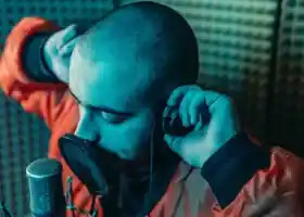 studio enregistrement rappeur en cabine studio enregistrement rappeur en cabine